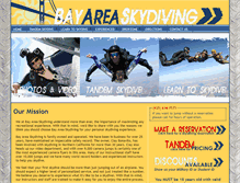 Tablet Screenshot of bayareaskydiving.com